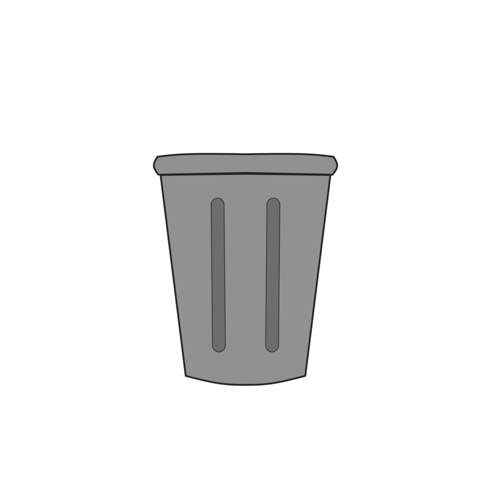 trash can that has a gray color png