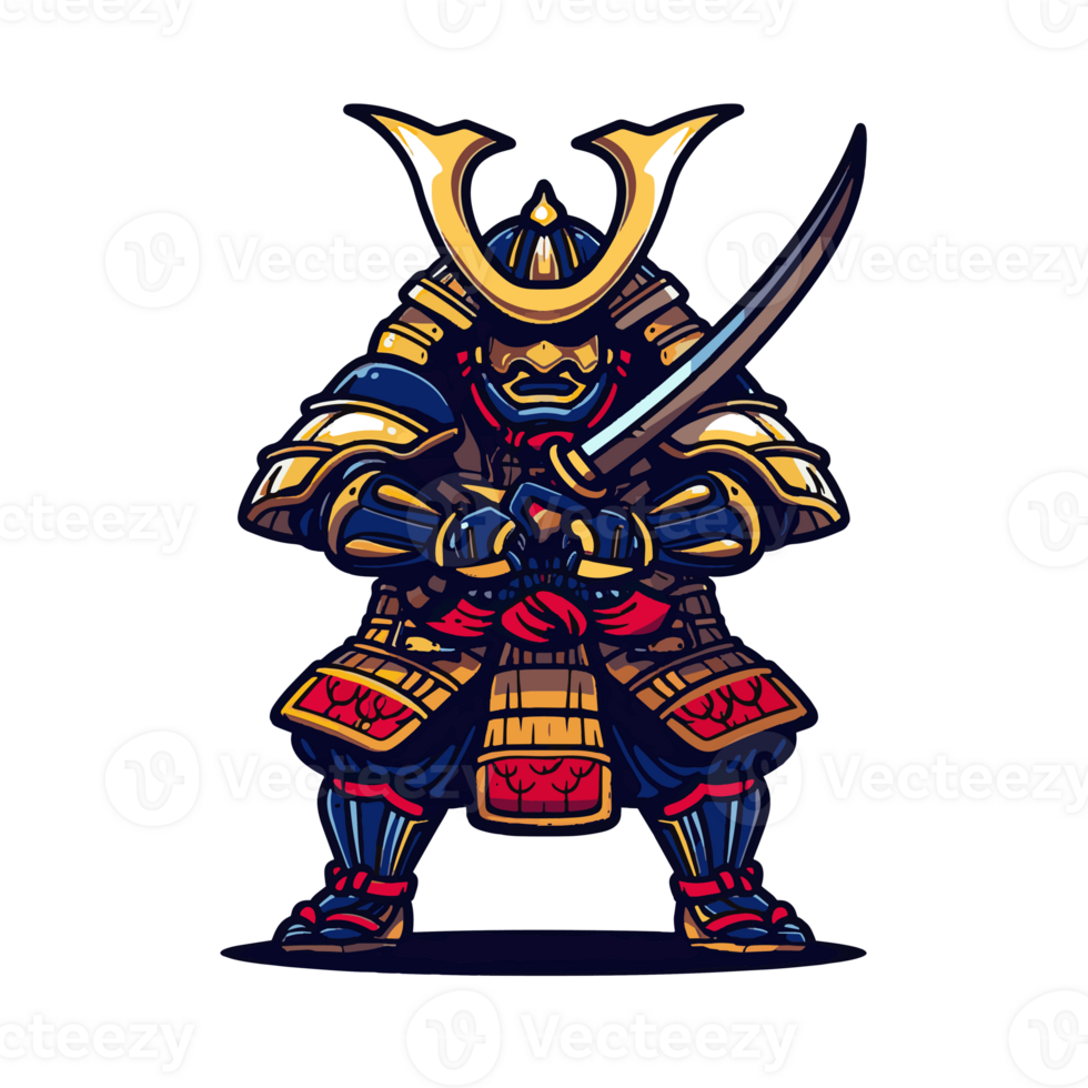 Guerreiro do a corrente animê samurai mascote png