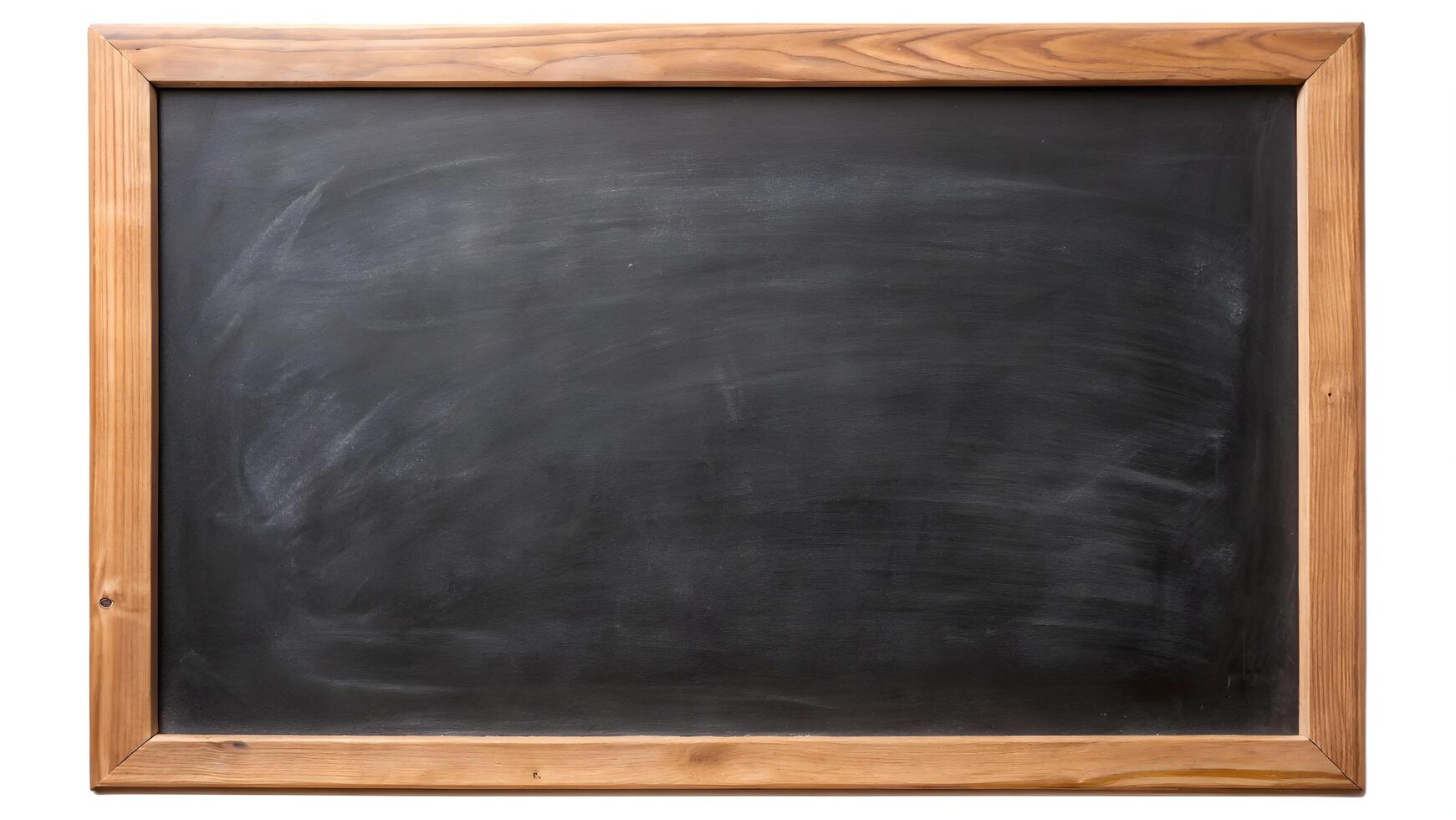 A Blank Chalk Blackboard Isolated on White Background photo