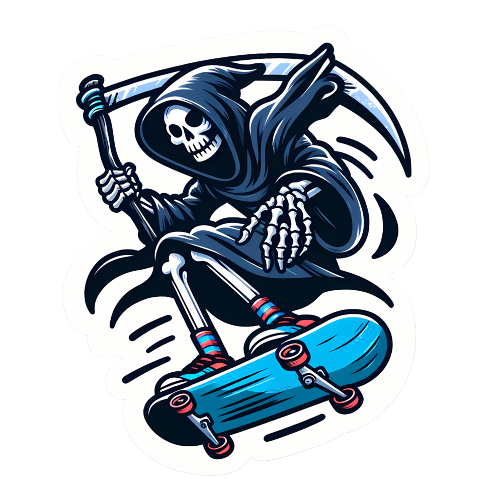 Skateboarding Reaper in Action png