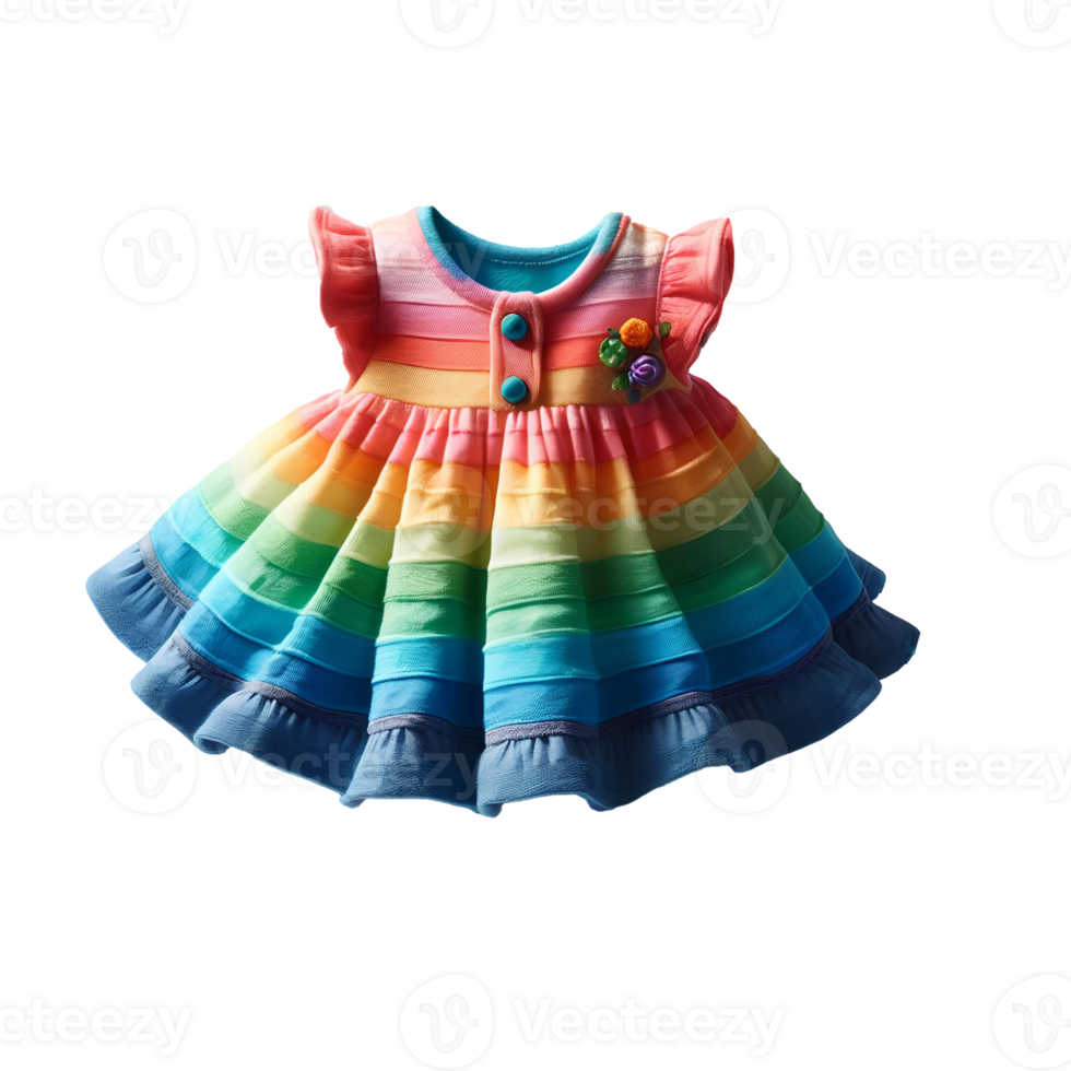 bebis flicka klänning isolerat på transparent bakgrund png