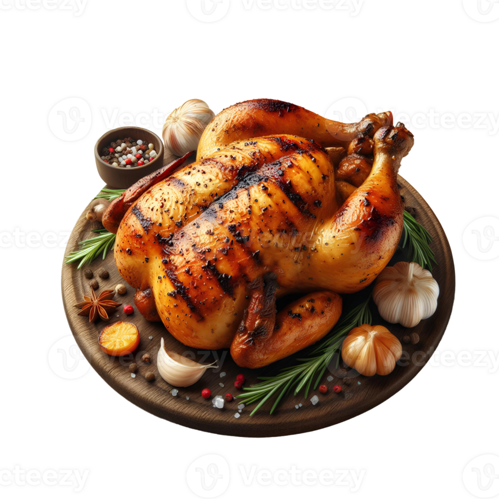 Grilled Chicken isolated on transparent background png