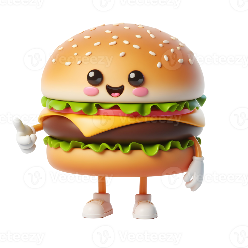 Burger isolated on transparent background png