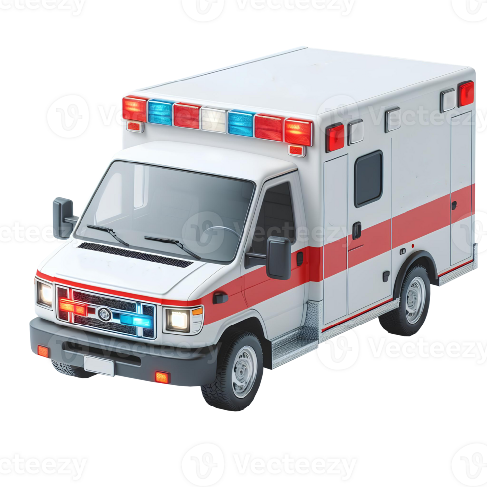 Ambulance isolated on transparent background png