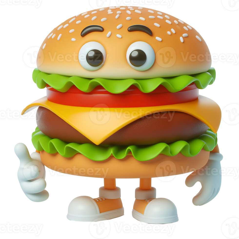 Burger isolated on transparent background png