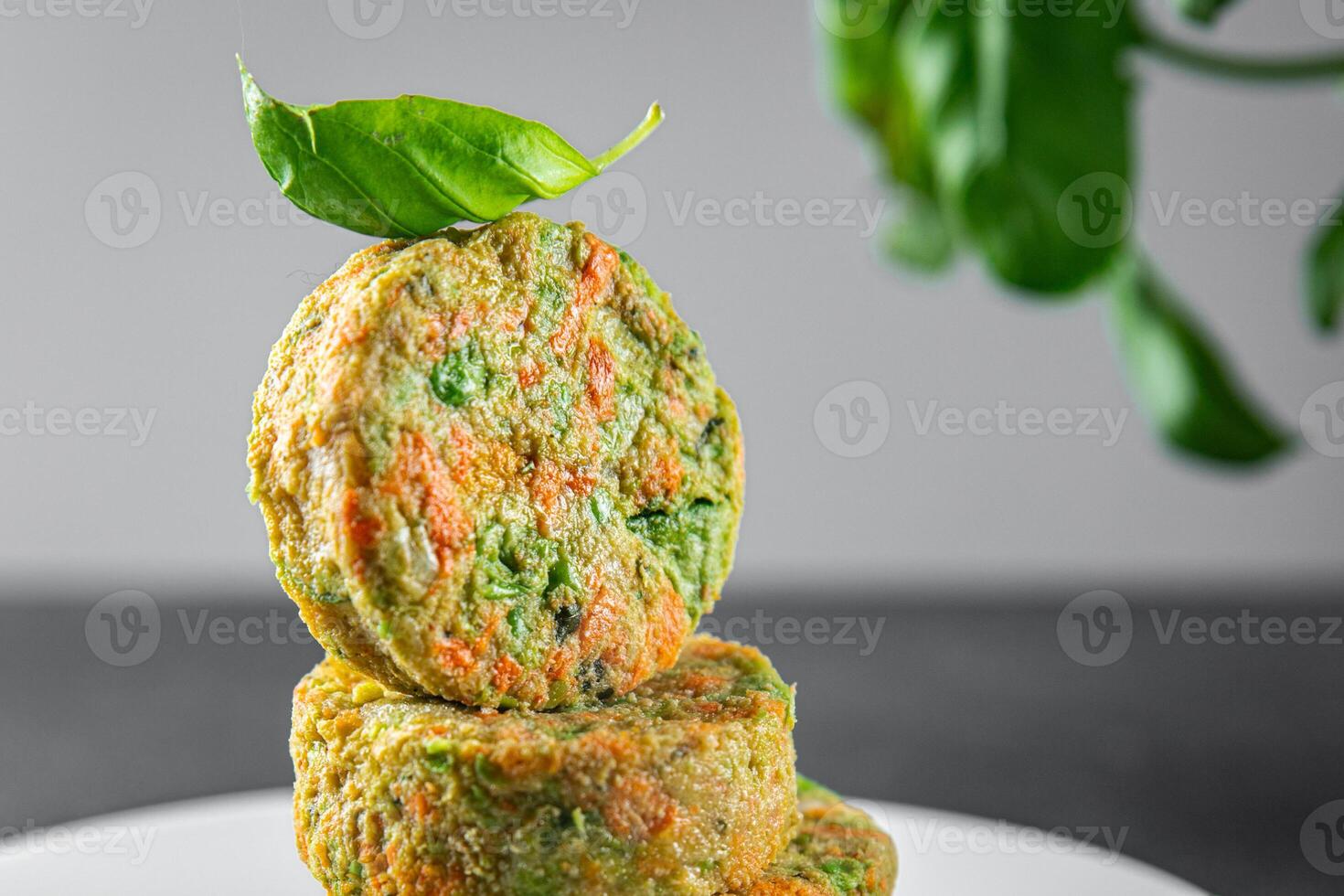 vegetable cutlet carrot, broccoli, potatoes, onion fresh vegetarian vegan food tasty healthy eating meal food snack on the table copy space food background rustic top view photo