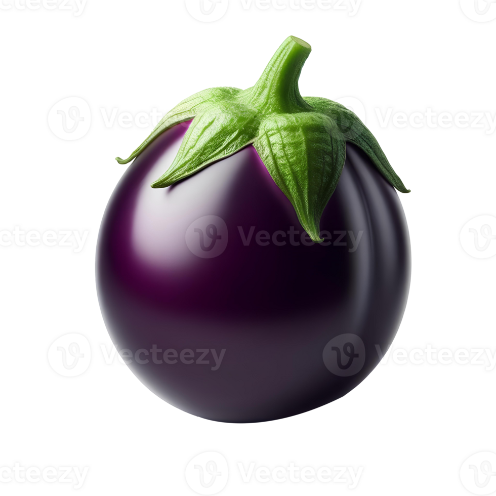 Brinjal vegetable isolated on transparent background png