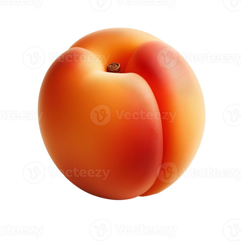 Peach isolated on transparent background png