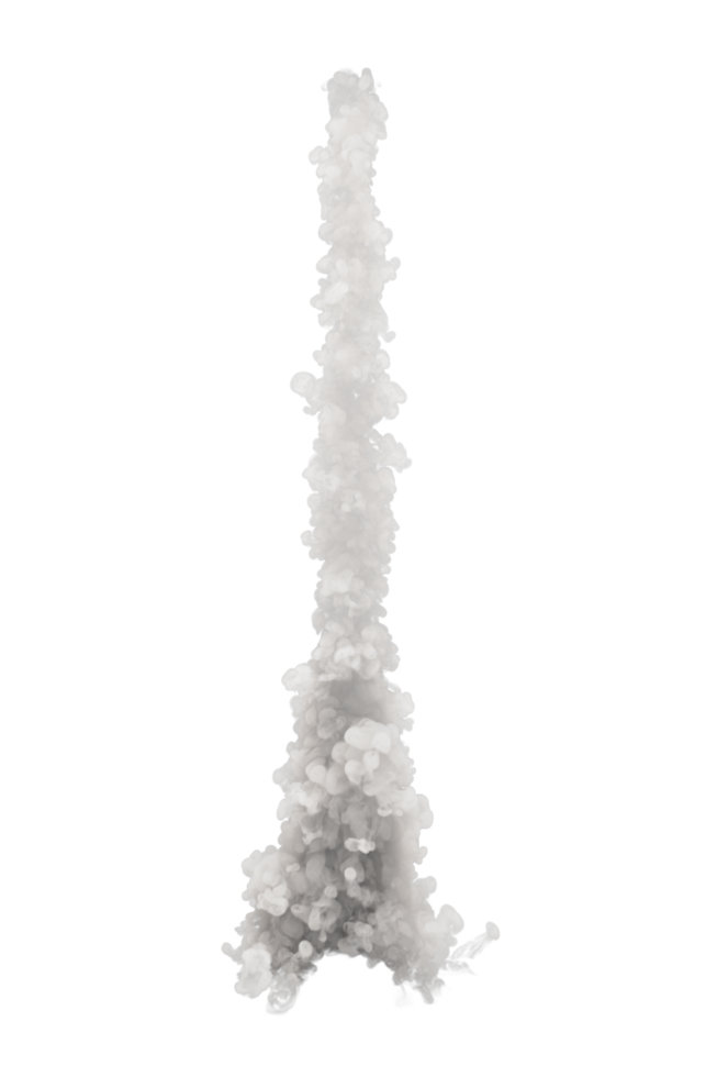 Smoke of rocket launch on transparent background png