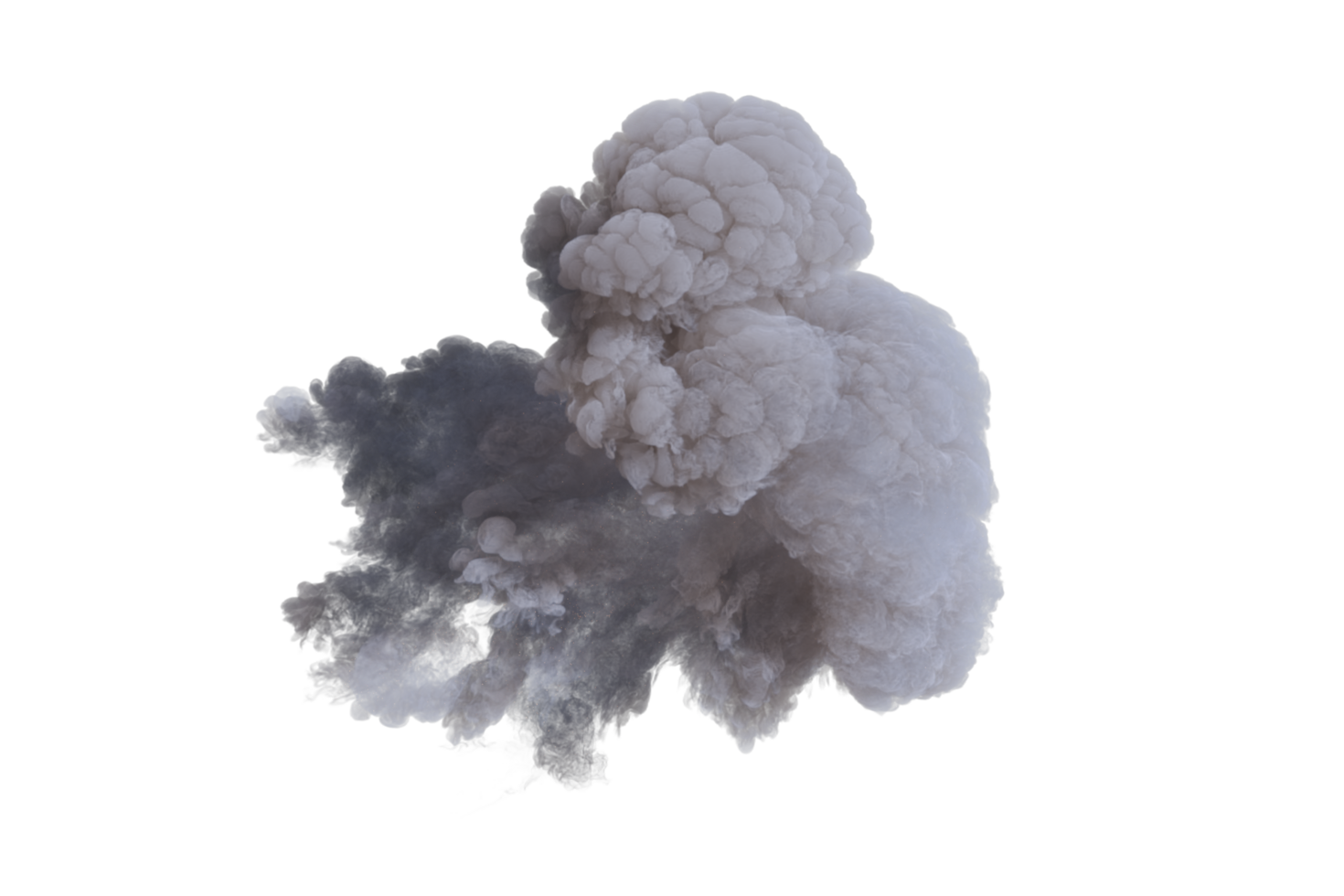 Cannon explosion on transparent background png