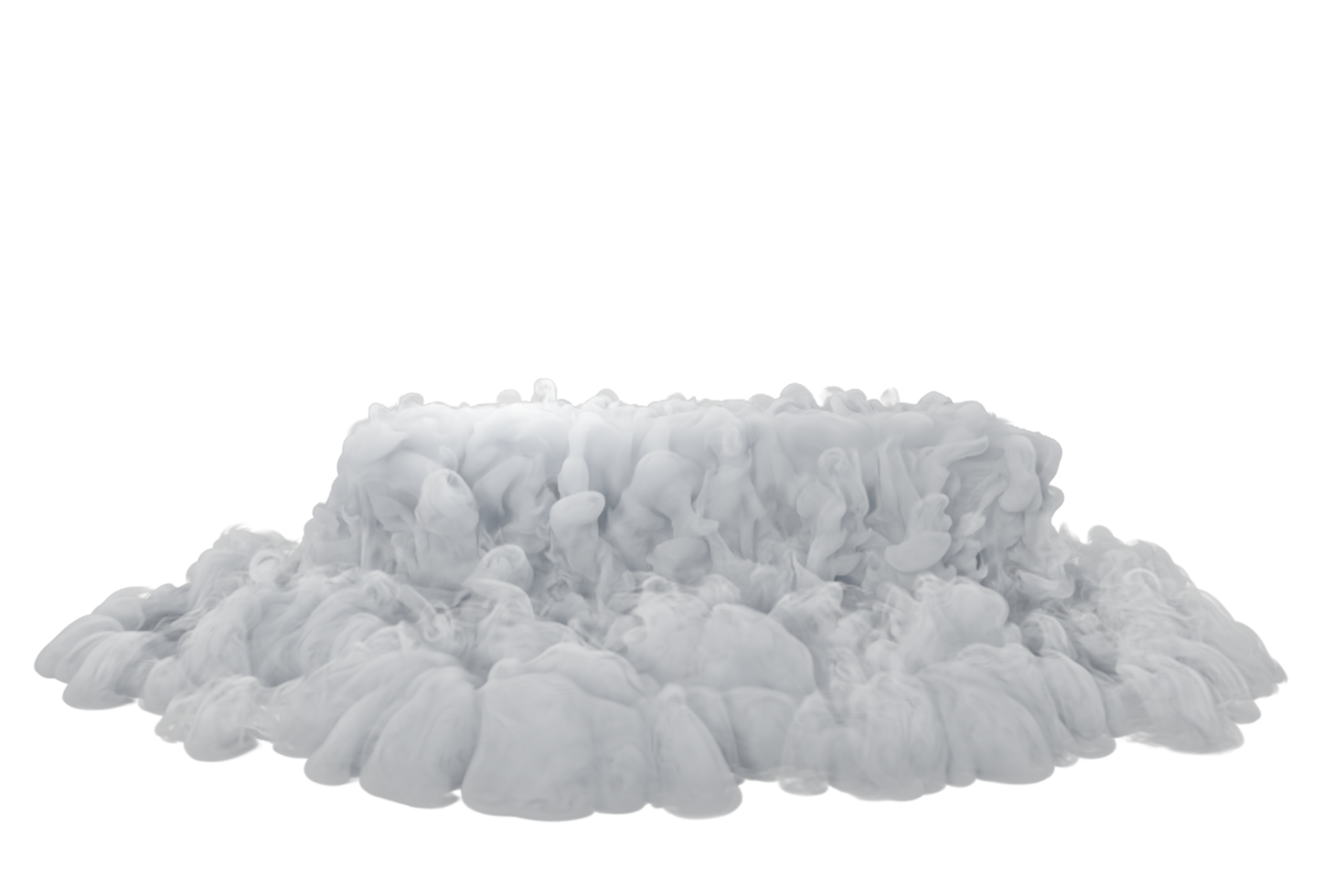 Dry ice smoke with podiums on transparent background png