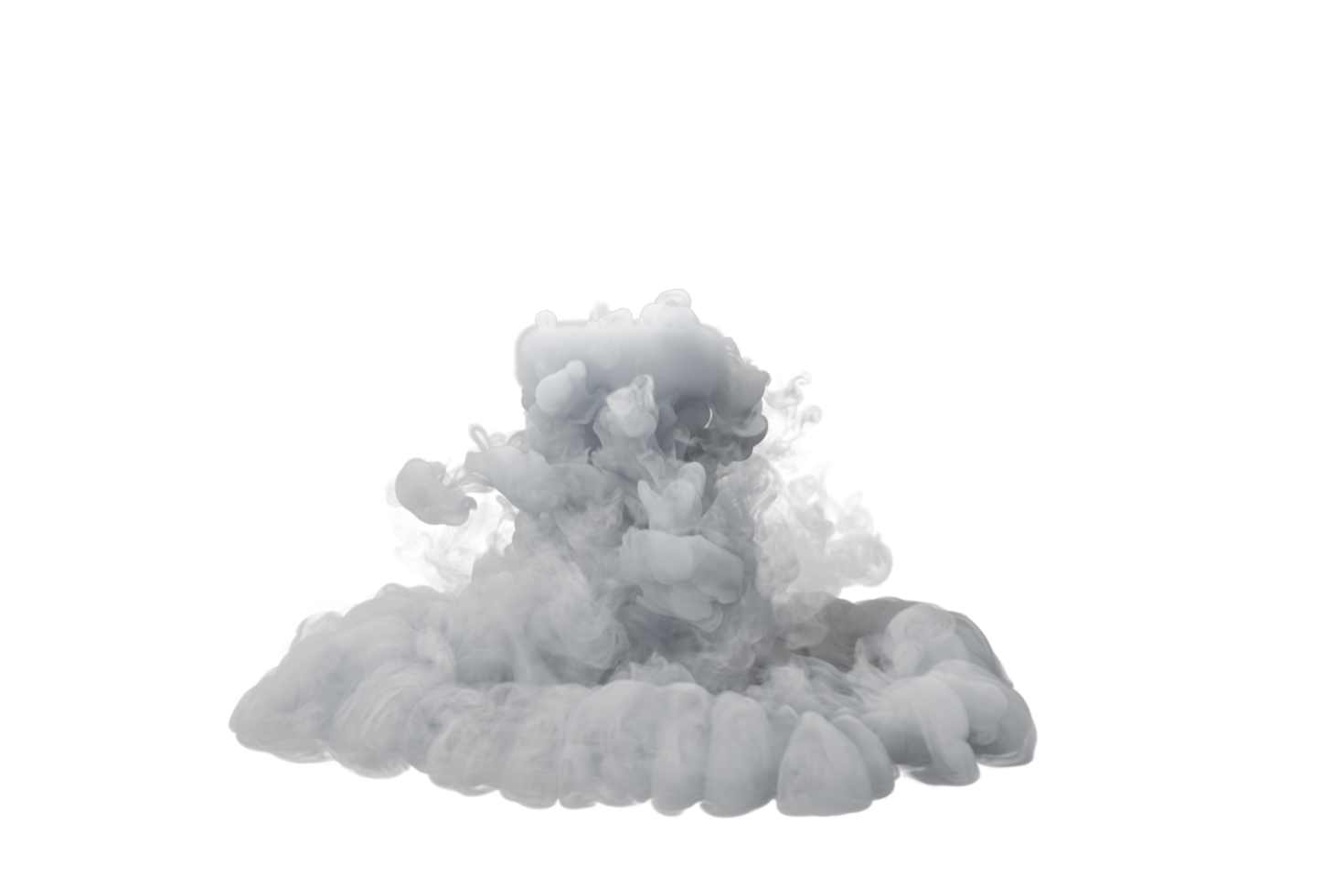Dry ice smoke with podiums on transparent background png