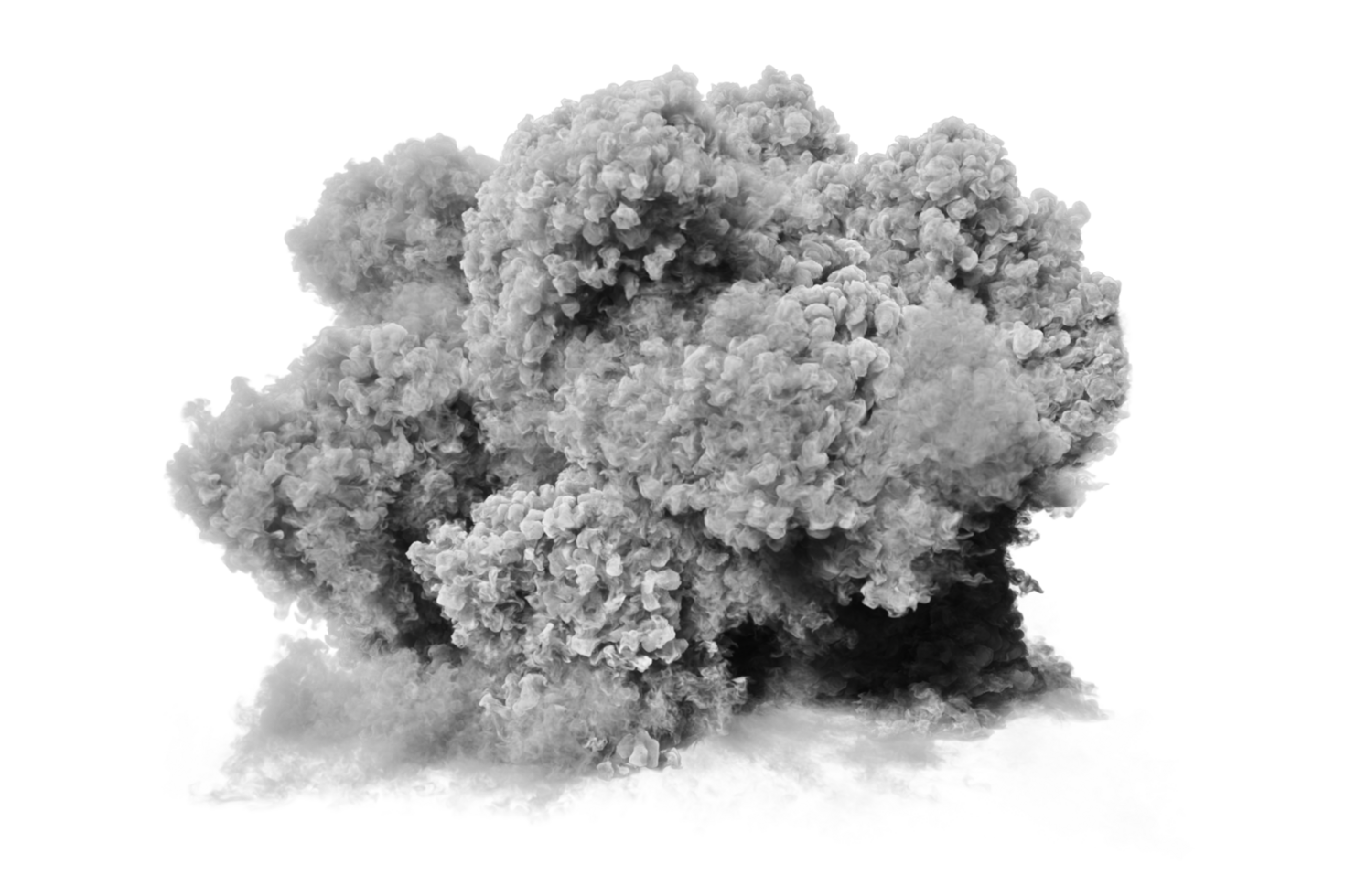 Artillery explosion on transparent background png