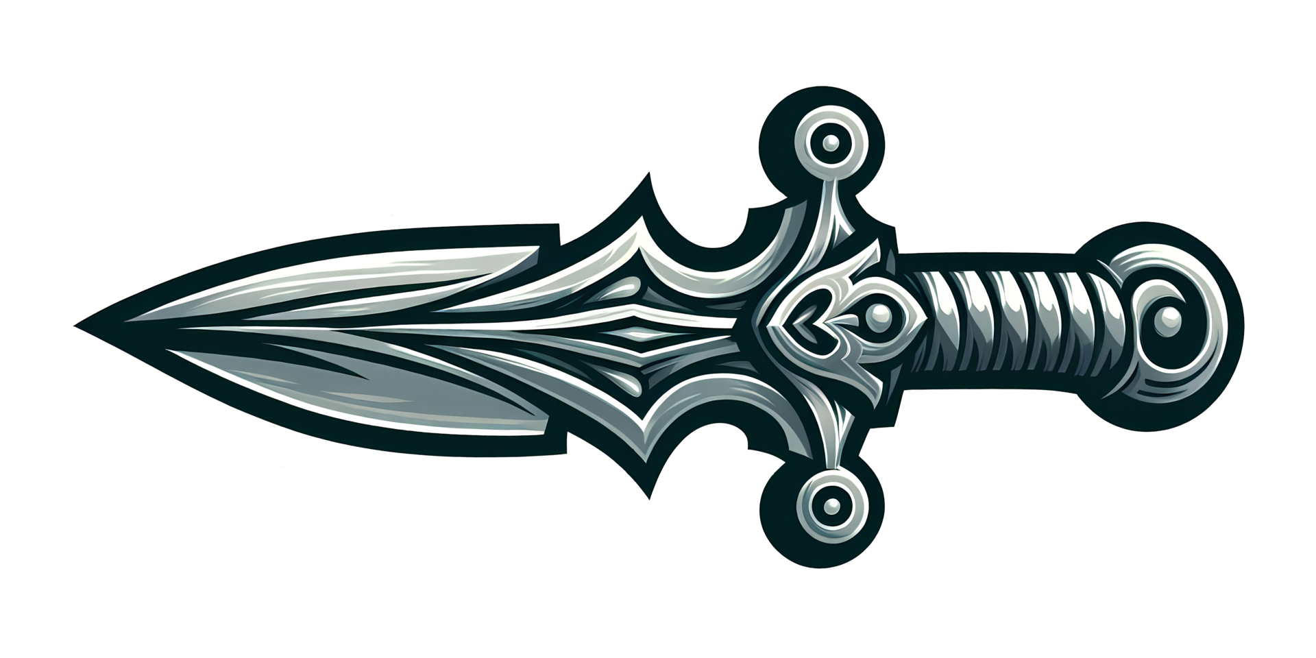 Magical Fantasy Sword in Animated Illustration png
