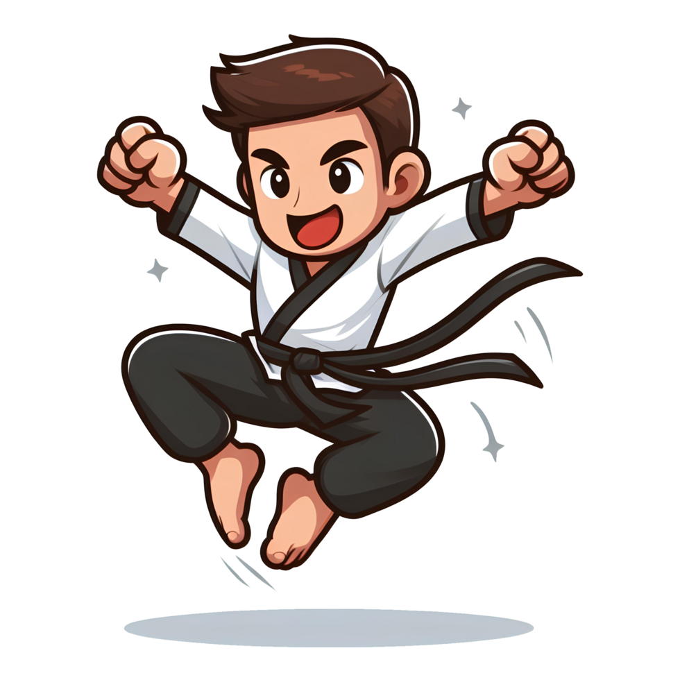 funny master of karate jump png