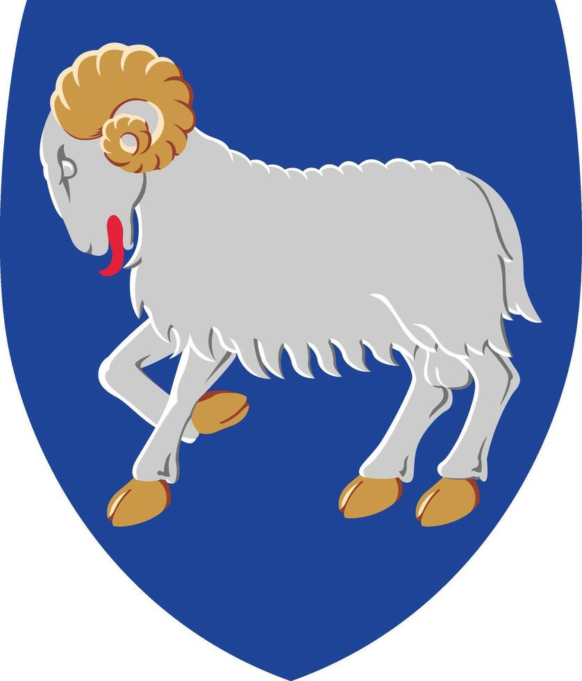 Coat of arms of the Faroe Islands vector
