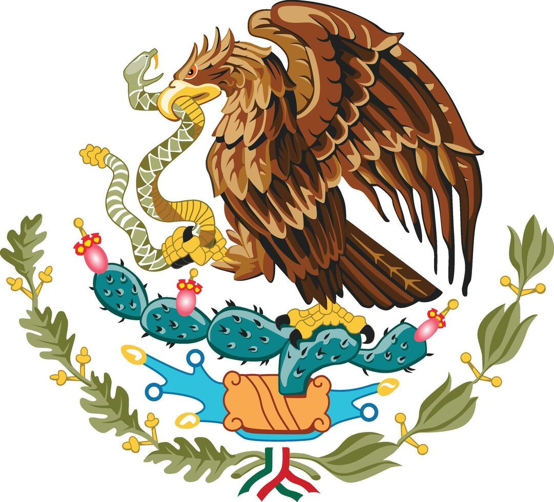 escudo de armas de méxico vector