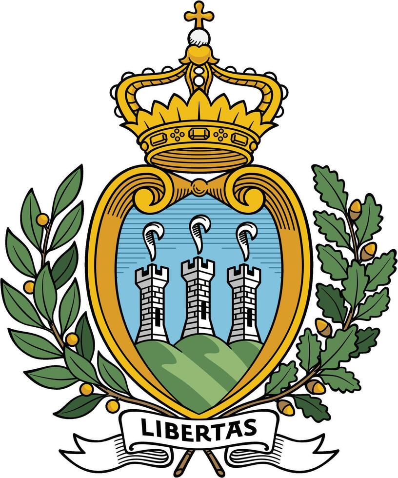 coat of arms of san marino vector