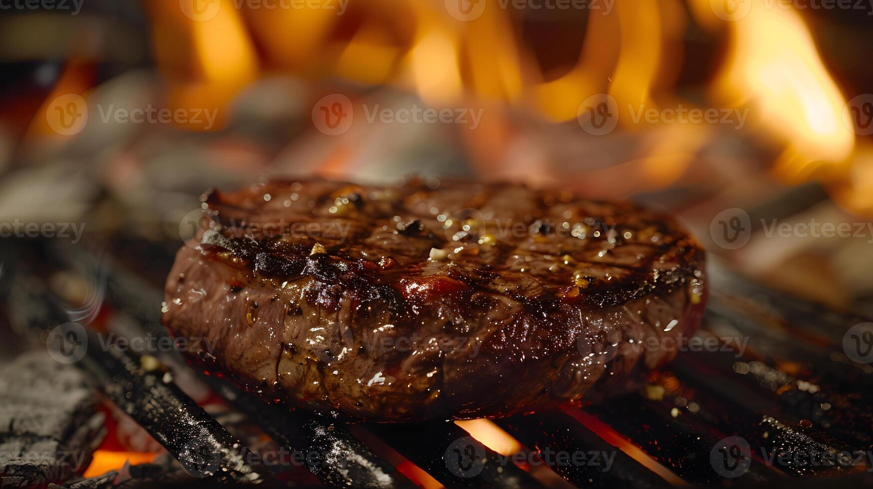Grilled Steak Close-up. Generative-AI photo