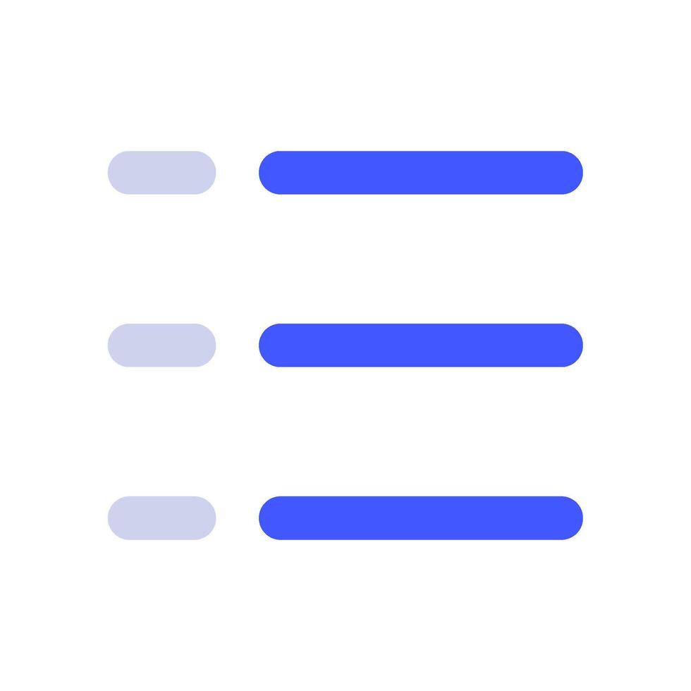 List icon for uiux, web, app, infographic, etc vector