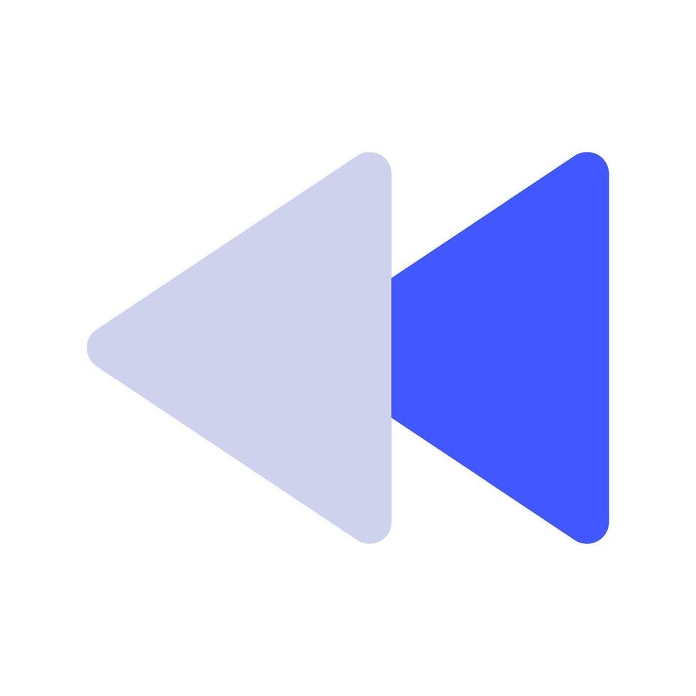 Backward icon for uiux, web, app, infographic, etc vector