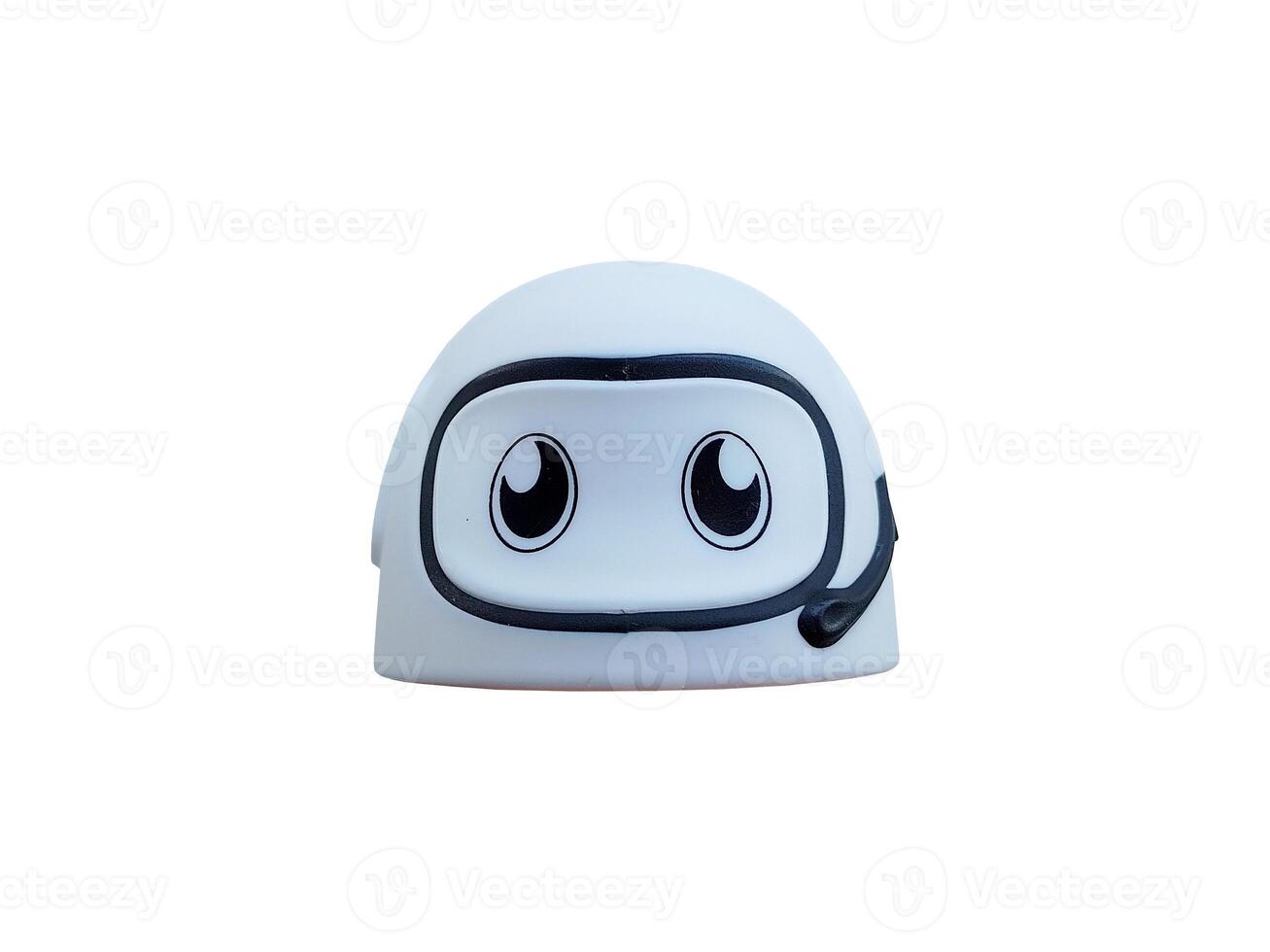 Cartoon Emoji with Headphone - Call Center Concept - Call Service Agent photo