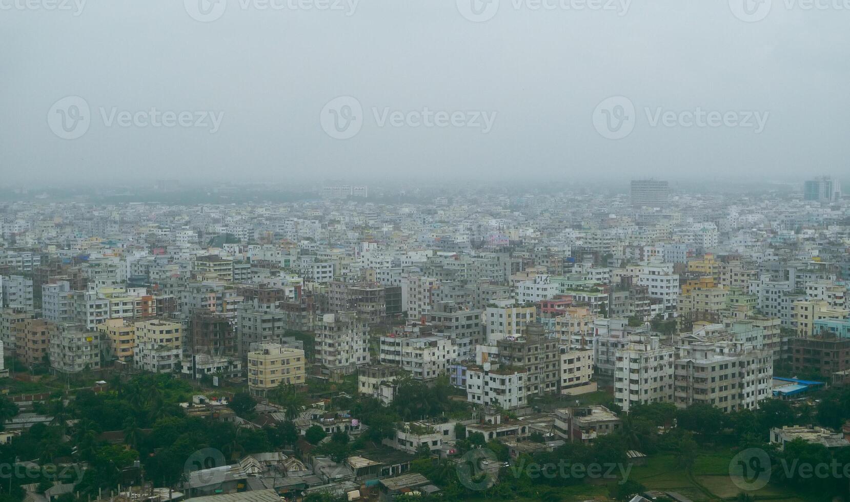 Architectural Photography aerial view of Bhutan capital city Thimpu taken on 9th September 2009 photo