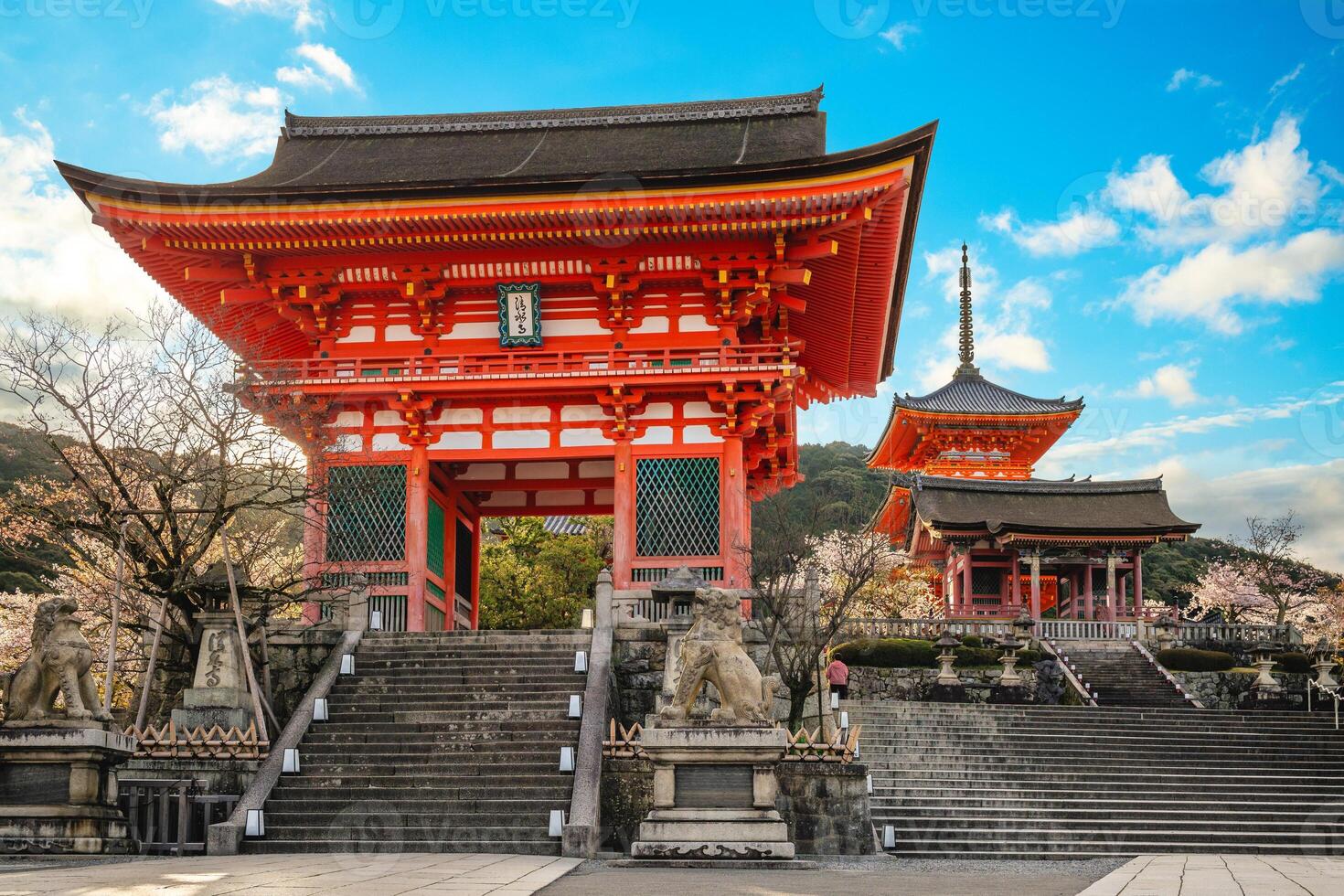 Deva gate of Kiyomizu Dera Temple in Kyoto, Japan photo