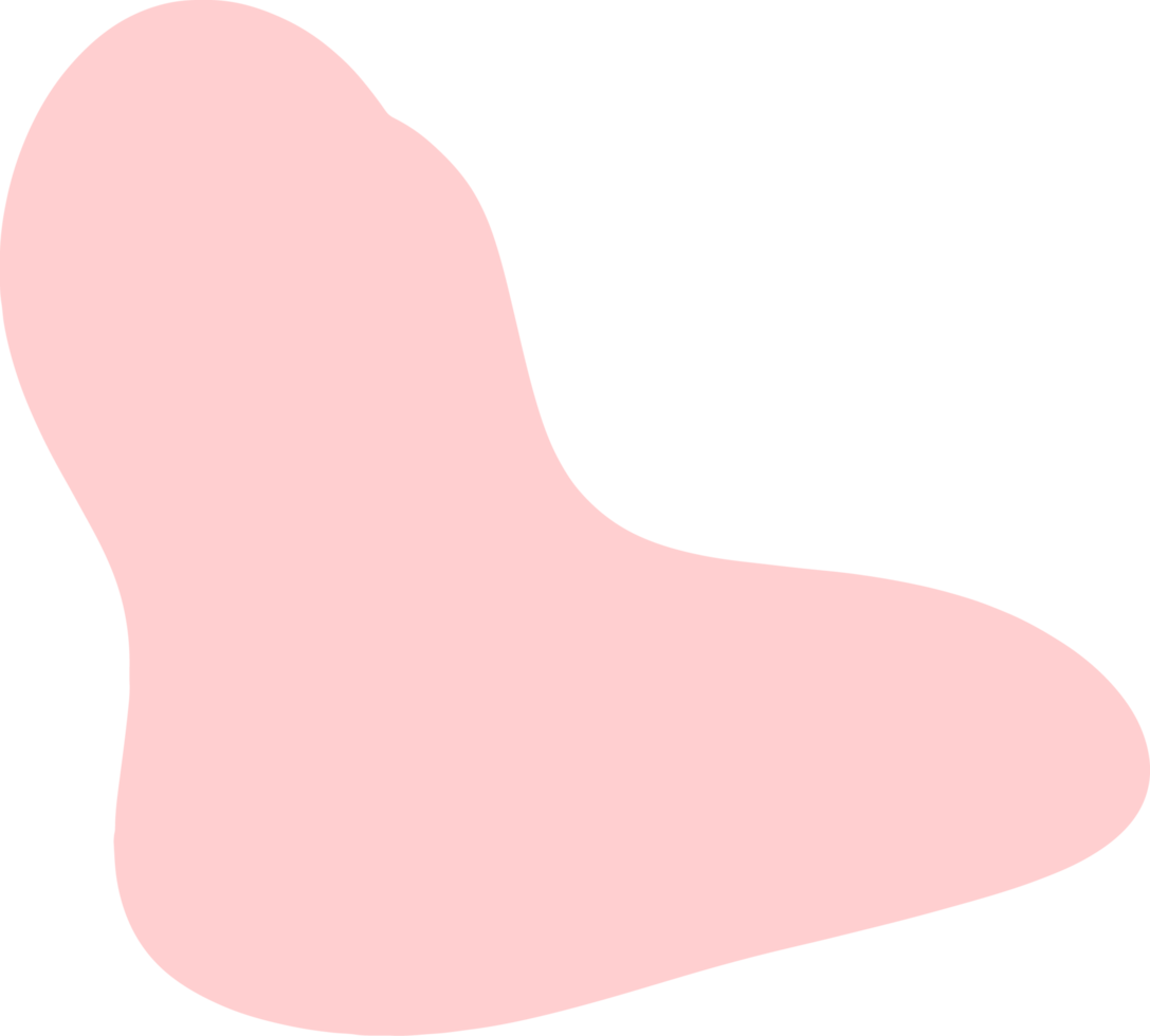 Organic boho shape, blob shape simple doodle line art png