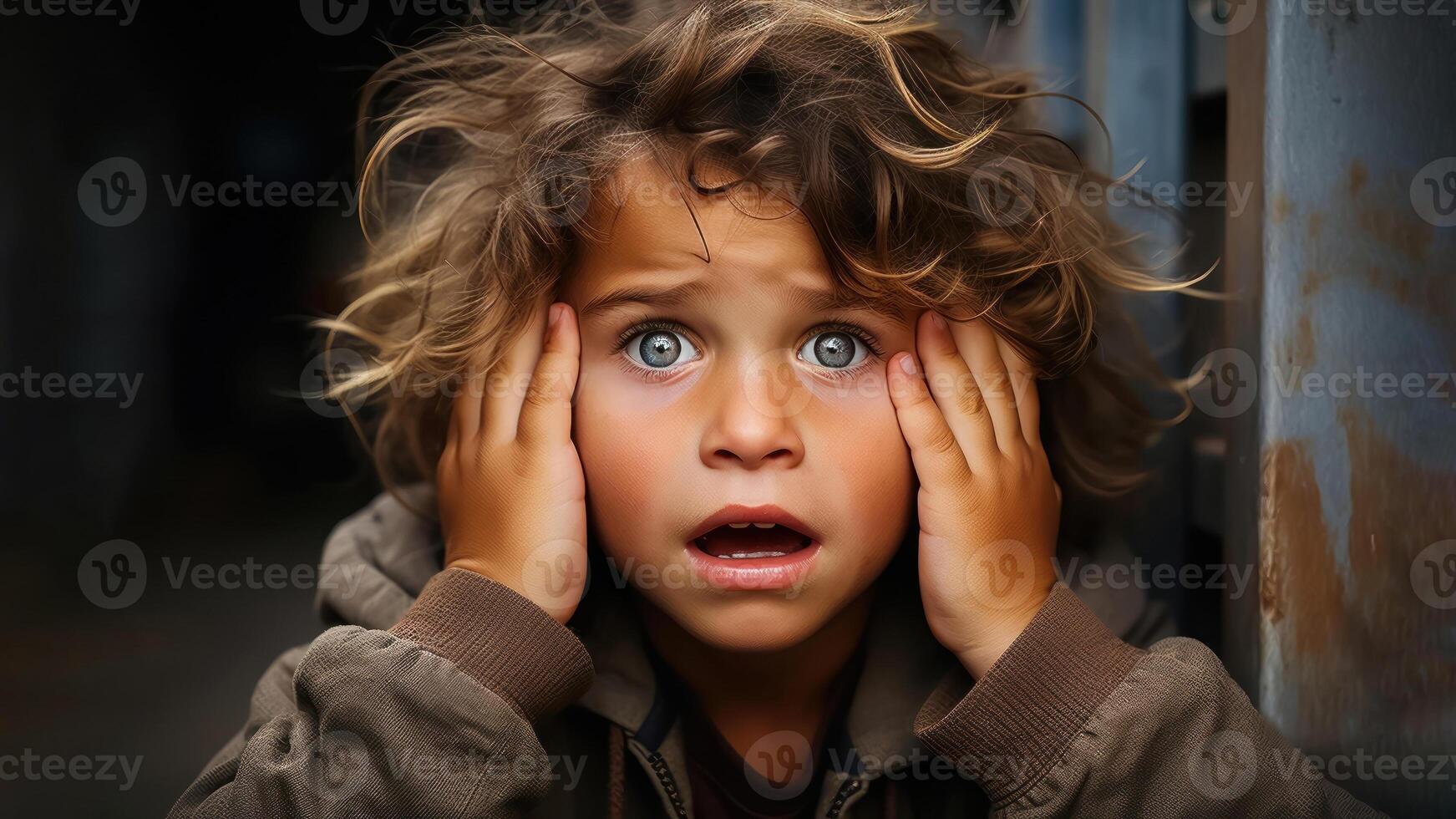 Innocence in Distress - Portrait of a Troubled Child photo