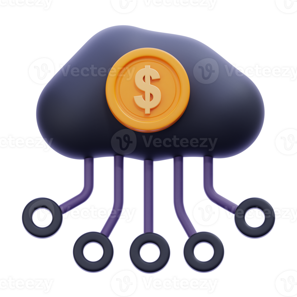 cloud computing 3D Illustration png