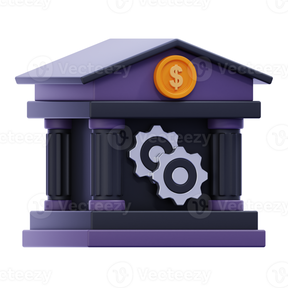 bank management 3D Illustration png