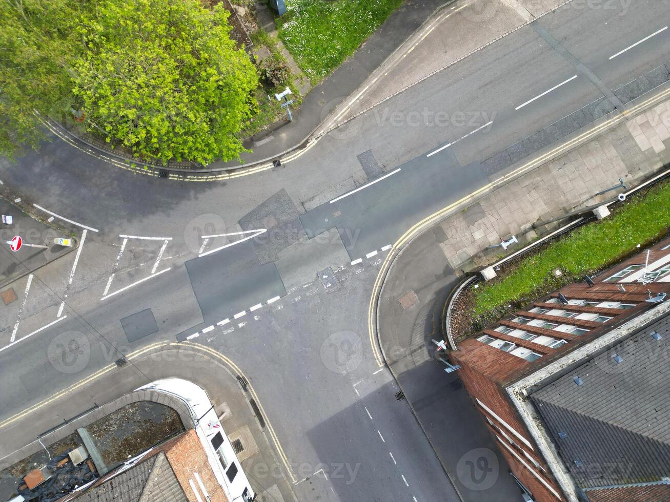 High Angle View of Historical Derby City Centre, England United Kingdom. April 26th, 2024 photo