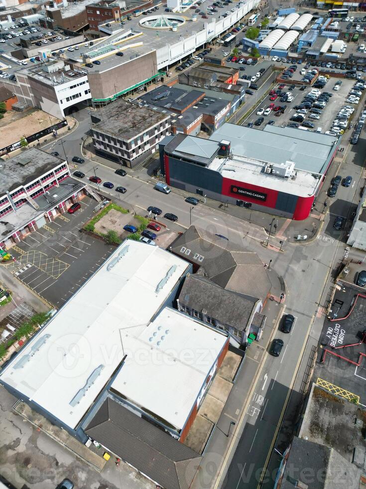 High Angle View of Wolverhampton City of metropolitan borough in the West Midlands, England, United Kingdom. May 4th, 2024 photo