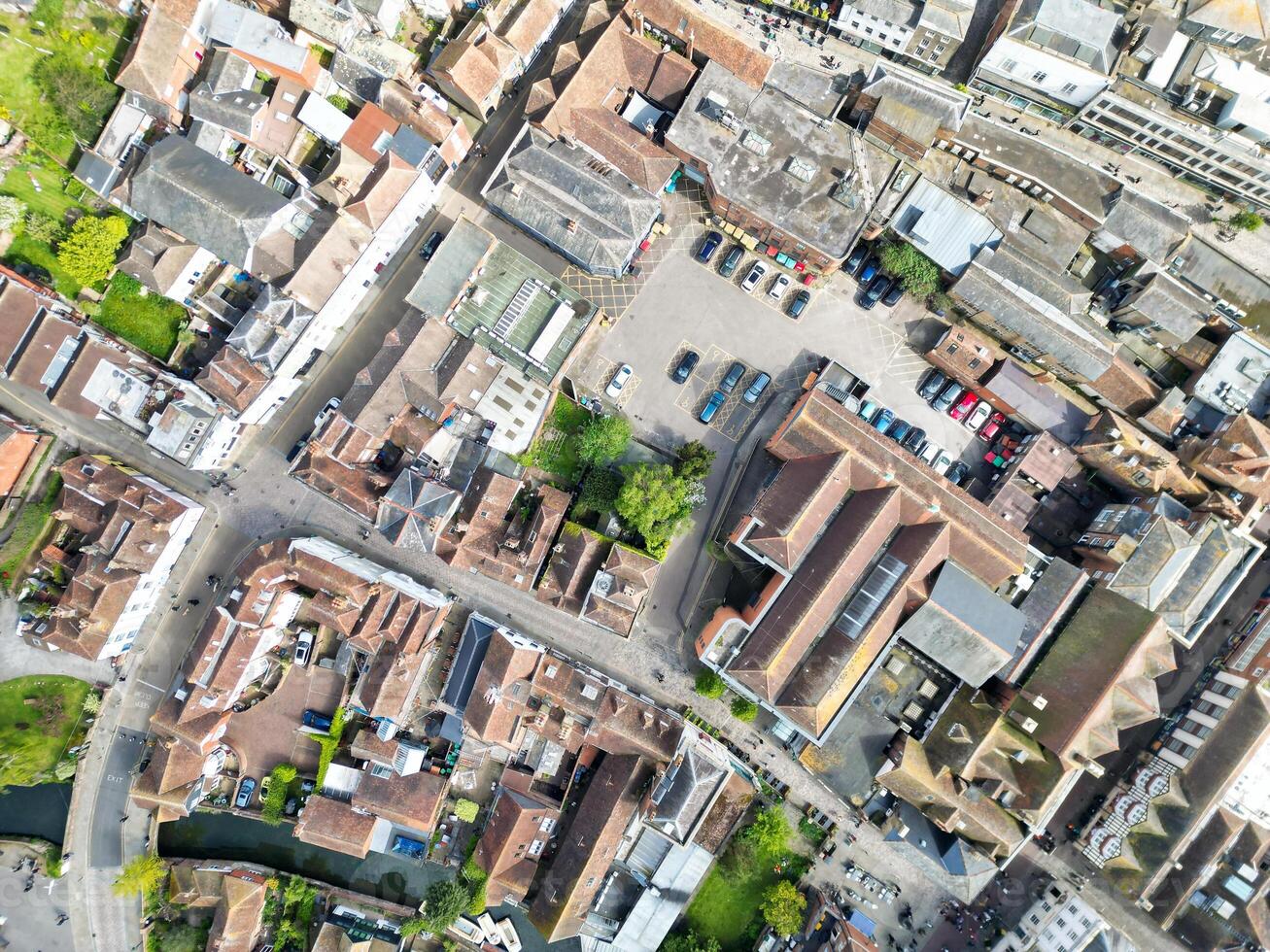 Aerial View of Historical Canterbury City Centre, Kent, England, Great Britain. April 20th, 2024 photo