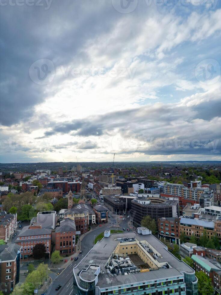 Aerial View of Central Nottingham City of England UK. April 26th, 2024 photo