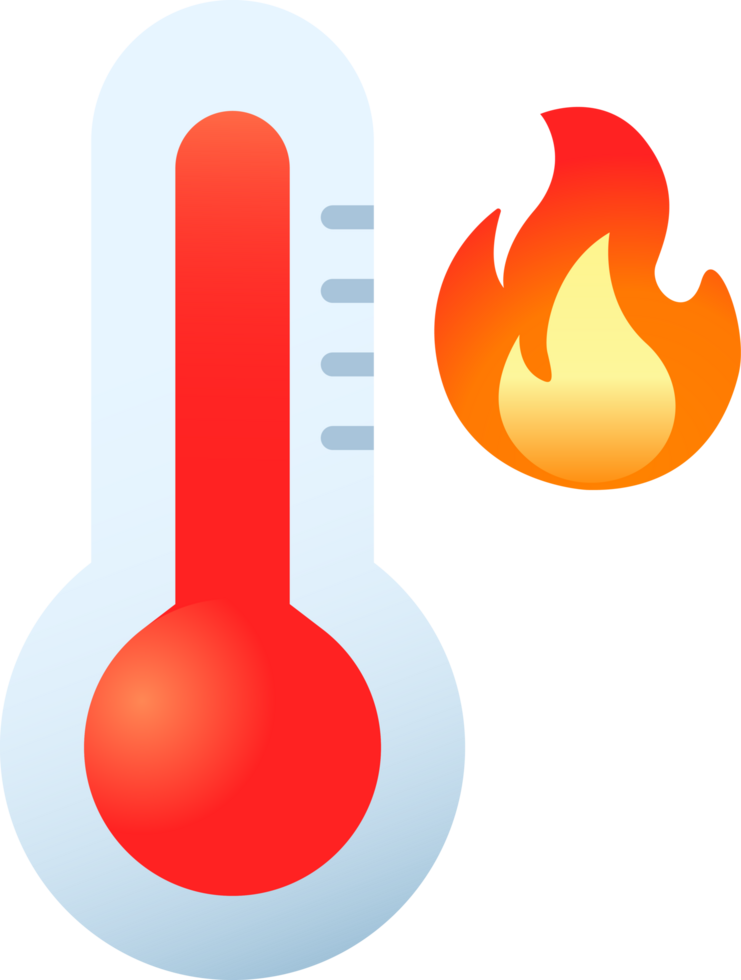 Fire thermometer temperature icon png