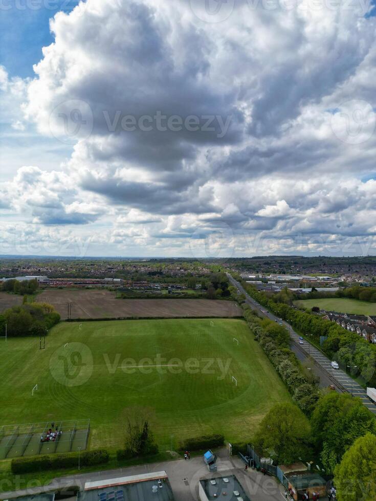 Aerial View of Stapleford Countryside Landscape of British Village Nottingham, England UK. April 26th 2024 photo