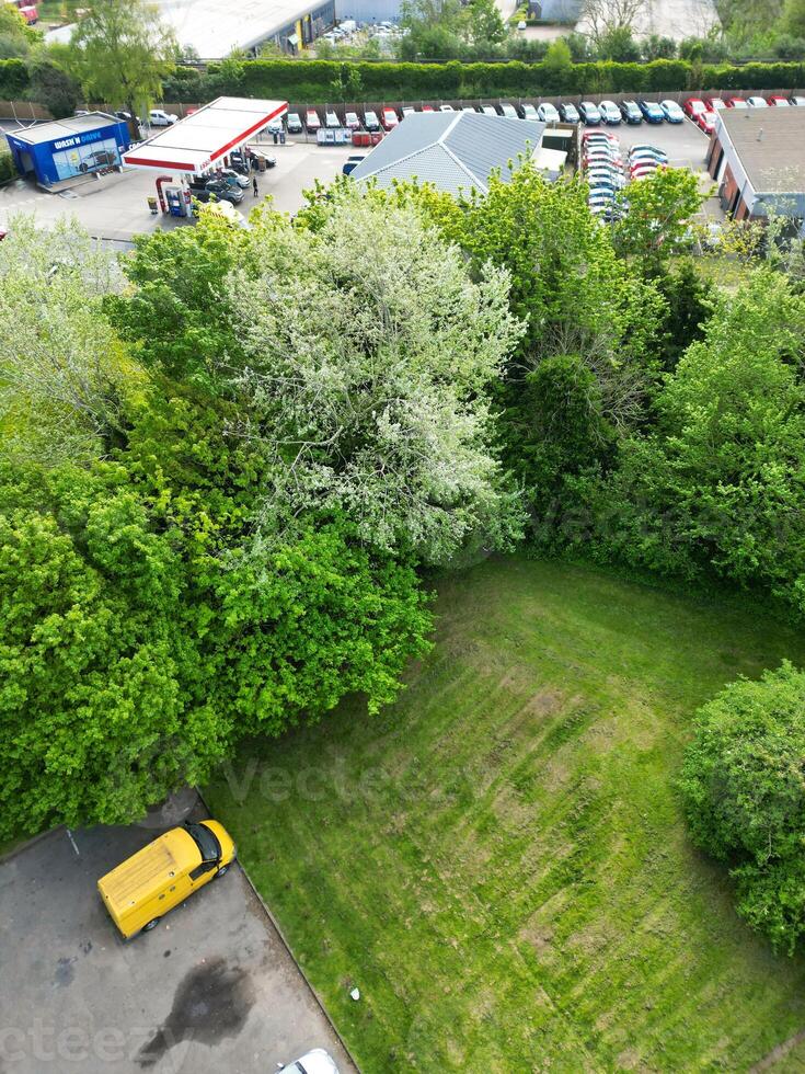 Aerial View of Residential District of Strood Town of Rochester, England United Kingdom. April 20th, 2024 photo