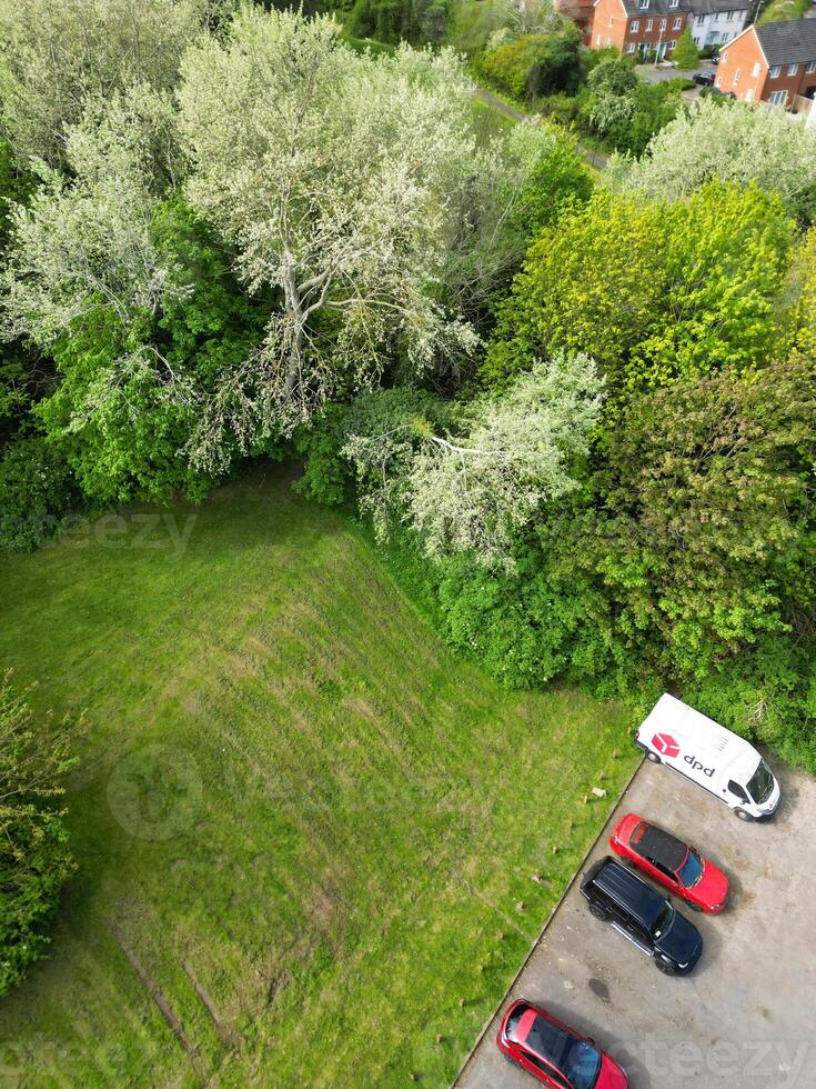Aerial View of Residential District of Strood Town of Rochester, England United Kingdom. April 20th, 2024 photo