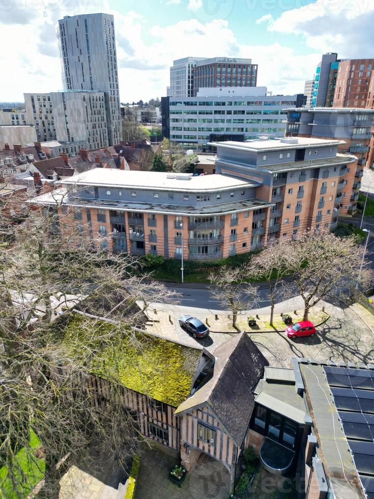 Aerial View of Buildings at City Centre and Downtown of Coventry City of England United Kingdom. March 30th, 2024 photo