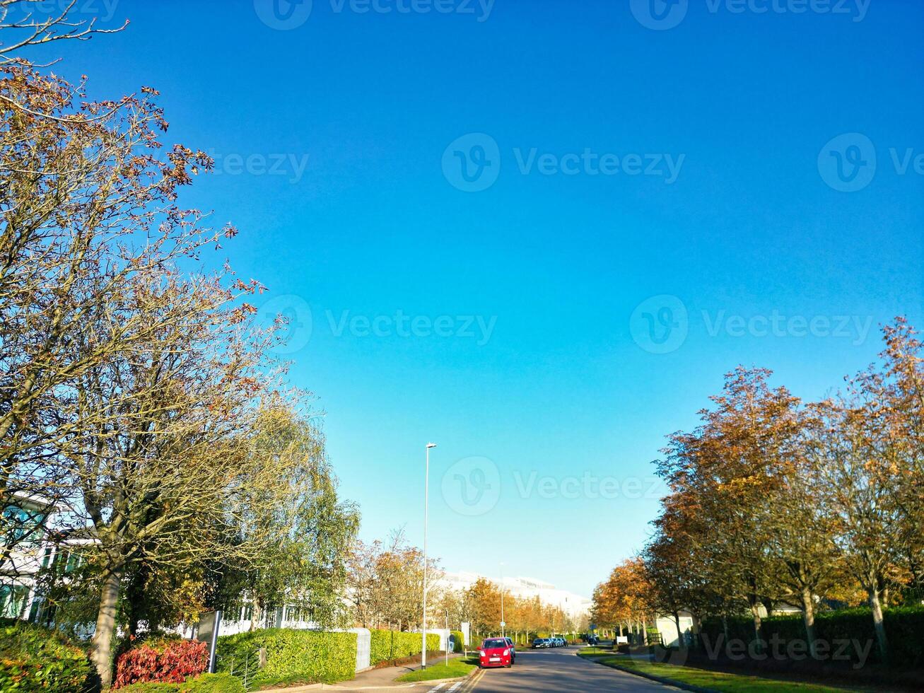 Aerial View of Central Northampton City of Northamptonshire, England United Kingdom. October 25th, 2023 photo