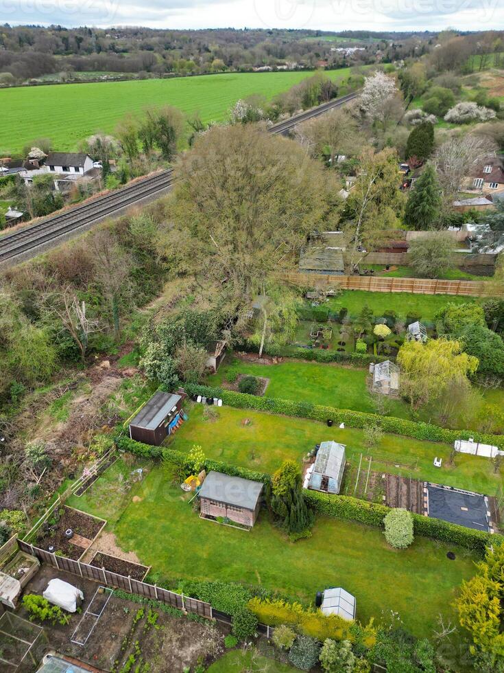 Aerial View of Central Denham Green London City of England United Kingdom. April 3rd, 2024 photo
