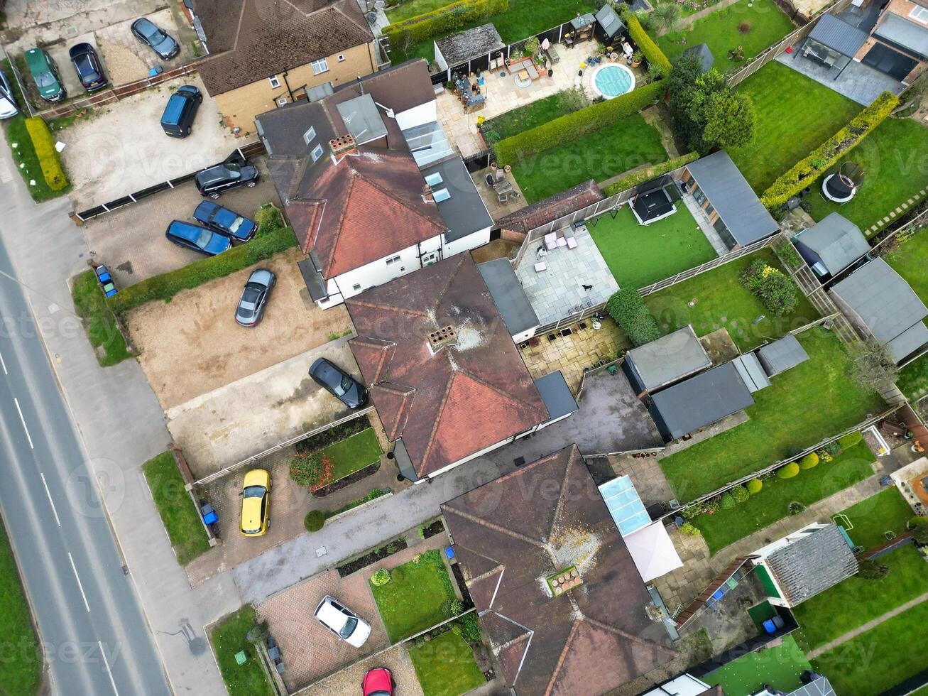 Aerial View of Central Denham Green London City of England United Kingdom. April 3rd, 2024 photo