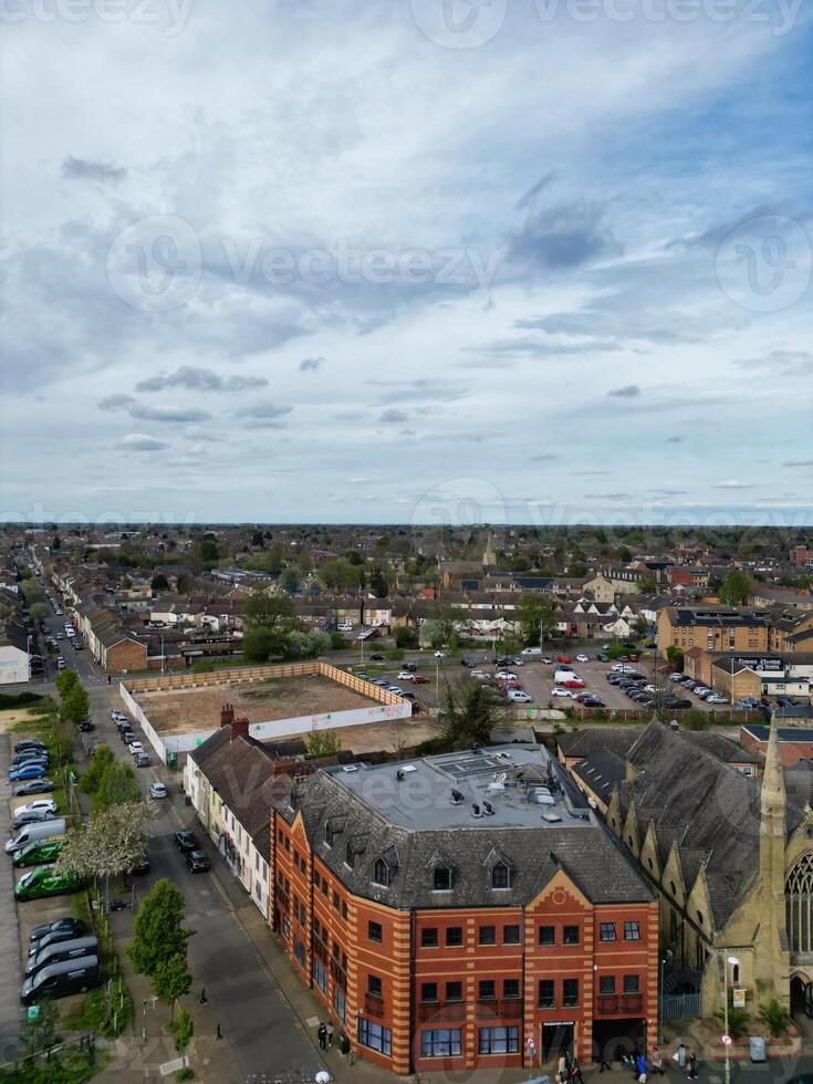High Angle View of Central Peterborough City of England United Kingdom. April 11th, 2024 photo