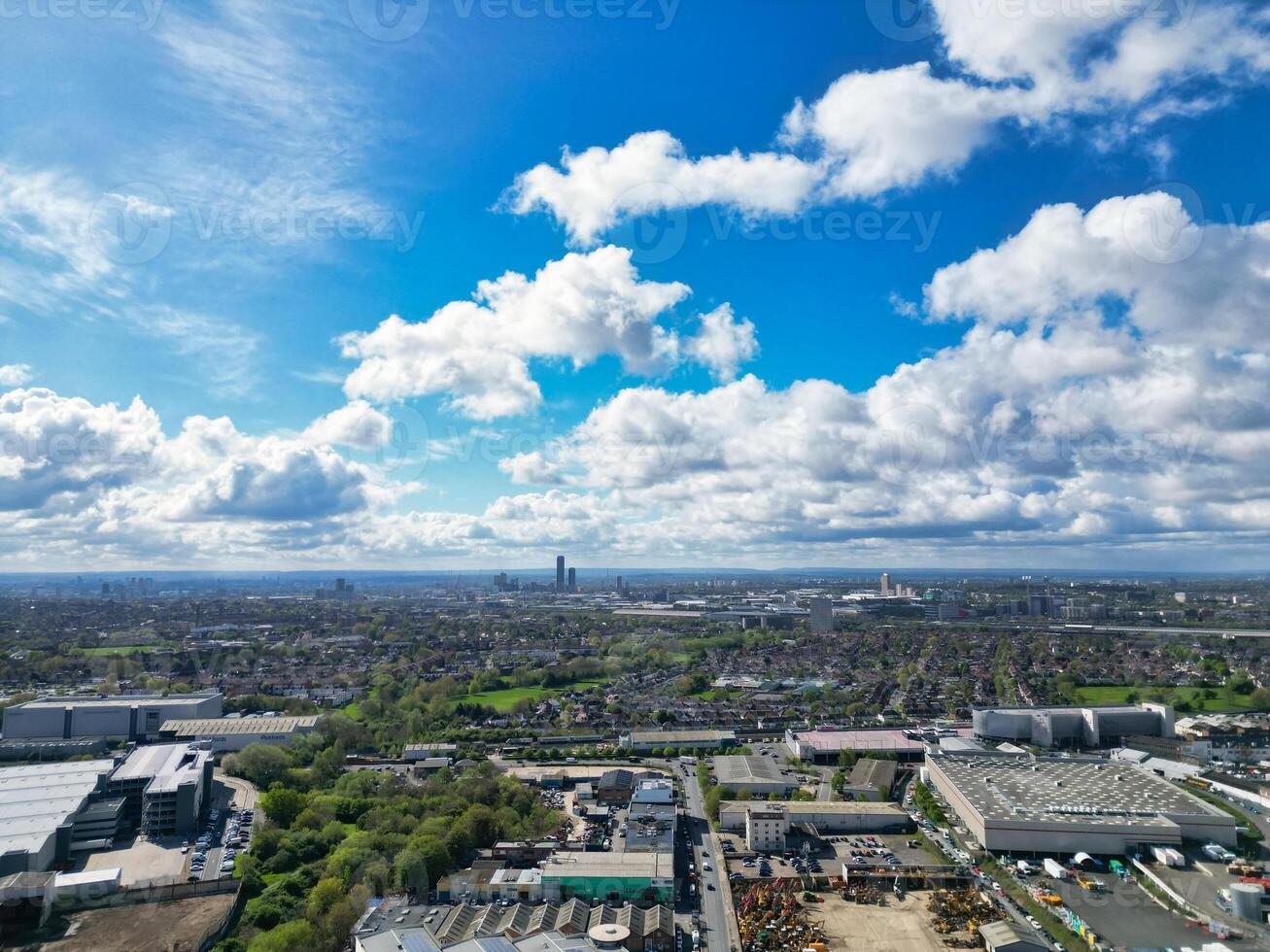 Aerial View of Central Wembley London City of England Great Britain. April 17th, 2024 photo