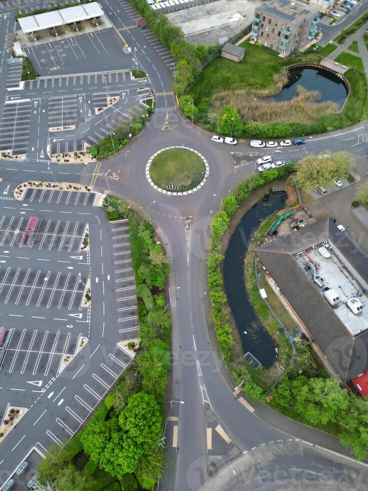 Aerial View of Central Dartford London City of England United Kingdom, April 14th, 2024 photo