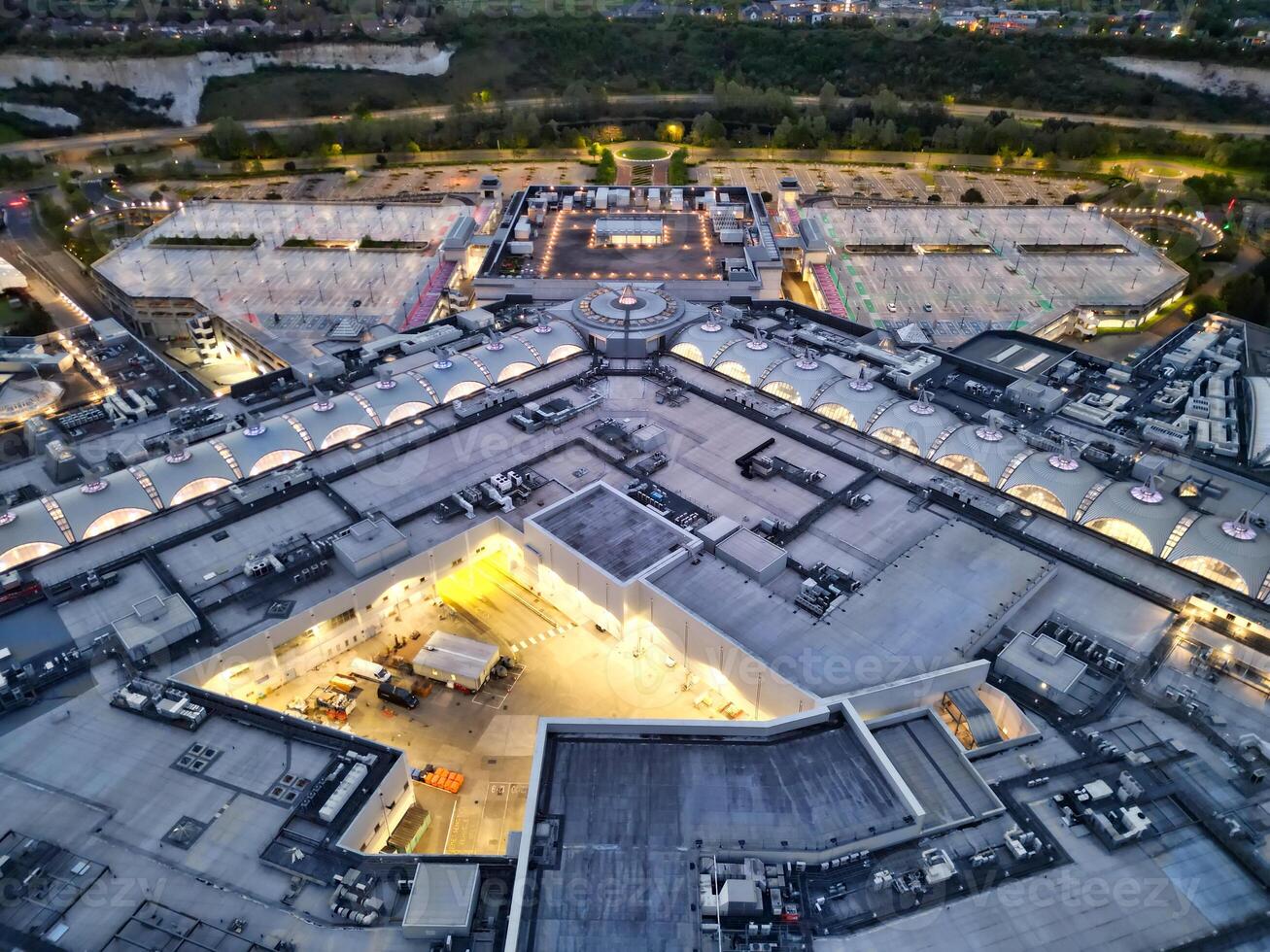 Aerial View of Central Dartford London City of England United Kingdom, April 14th, 2024 photo