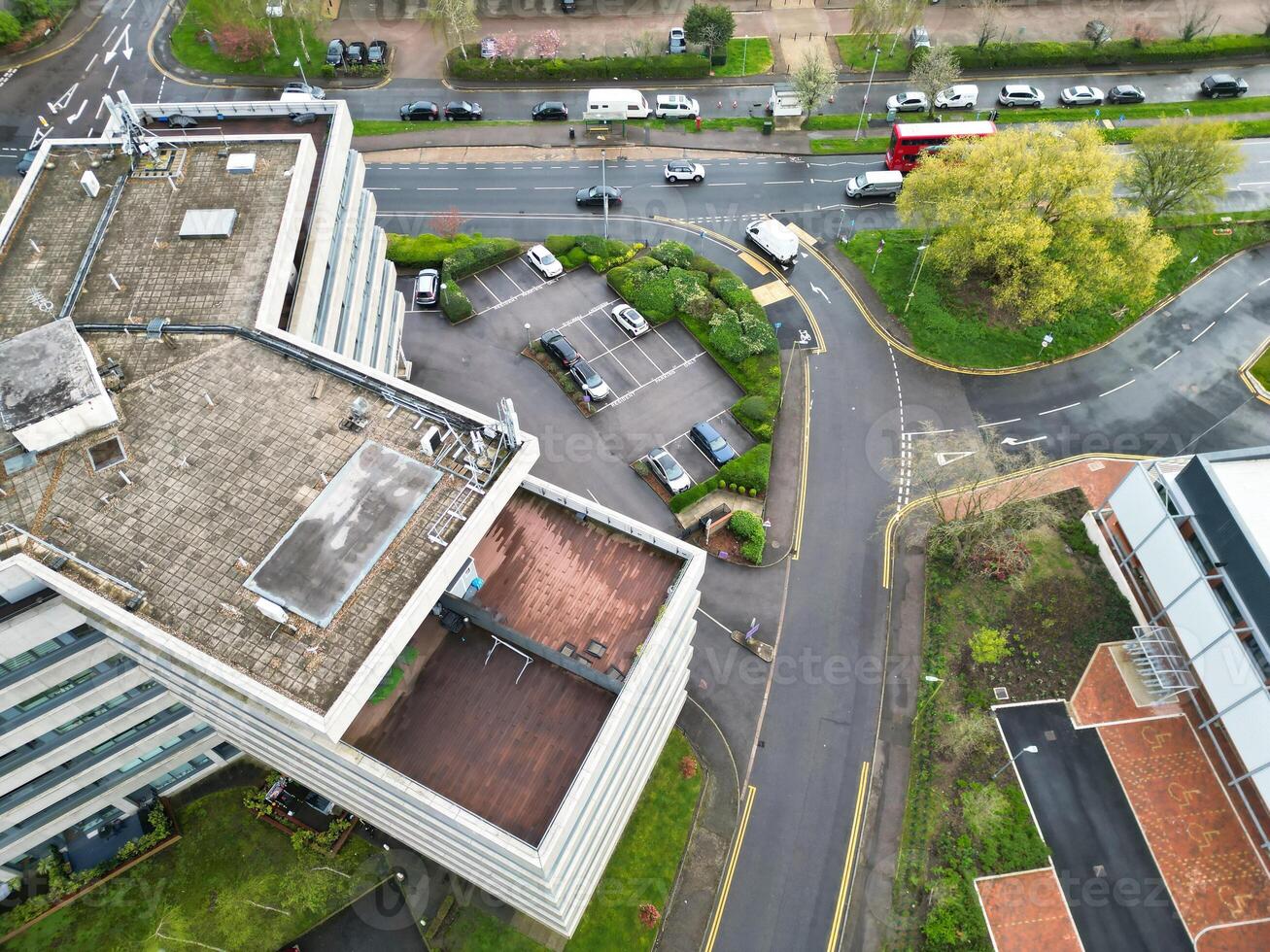 Aerial View of Elstree London City of England Great Britain during Cloudy and Windy Day. April 4th, 2024 photo