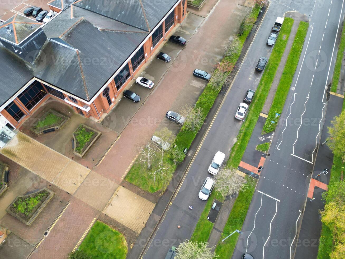 Aerial View of Elstree London City of England Great Britain during Cloudy and Windy Day. April 4th, 2024 photo